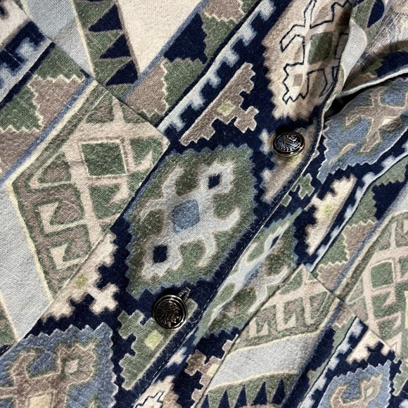 Vintage Unstructured Women's Flannel Native American Blazer - Picture 2 of 5